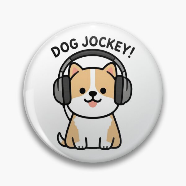 Item preview, Funny Cute Cartoon Music DJ Style Dog with Earphones DOG JOCKEY! designed and sold by Giulivo Store Graphic.