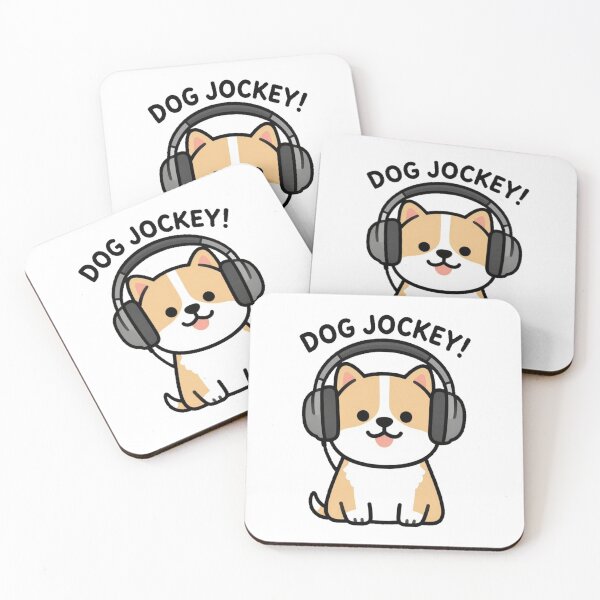Item preview, Funny Cute Cartoon Music DJ Style Dog with Earphones DOG JOCKEY! designed and sold by Giulivo Store Graphic.