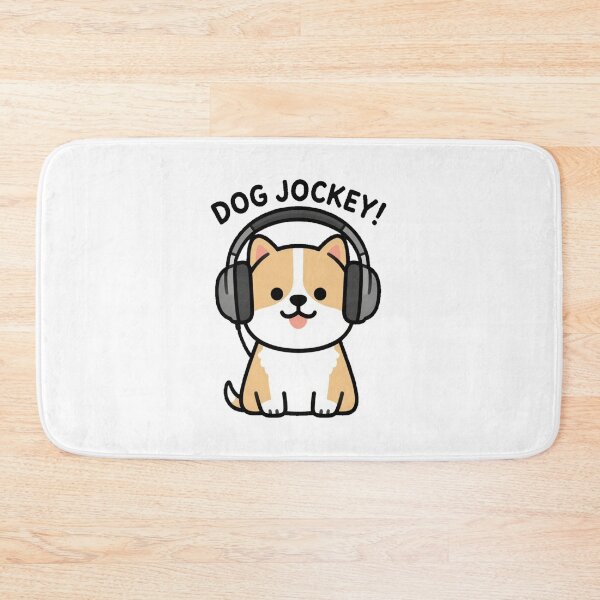 Item preview, Funny Cute Cartoon Music DJ Style Dog with Earphones DOG JOCKEY! designed and sold by Giulivo Store Graphic.