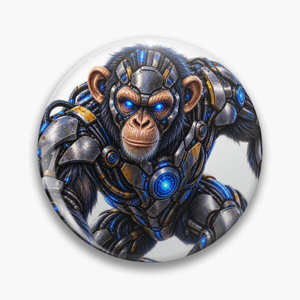 Item preview, Steel Chimpanzee V5+ — Cybernetic Mechanical Chimpanzee | Industrial Metal Animal designed and sold by SteelCoat Studio.