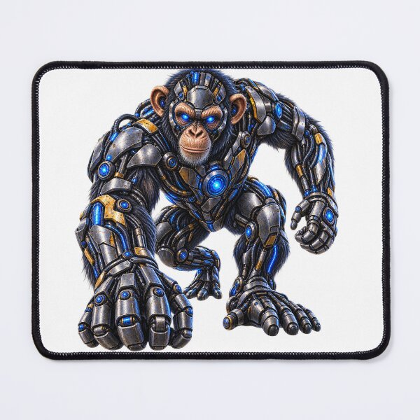 Item preview, Steel Chimpanzee V5+ — Cybernetic Mechanical Chimpanzee | Industrial Metal Animal designed and sold by SteelCoat Studio.