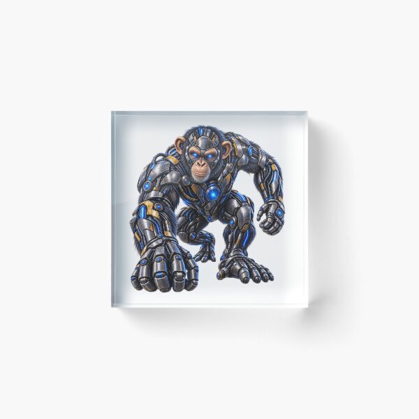 Item preview, Steel Chimpanzee V5+ — Cybernetic Mechanical Chimpanzee | Industrial Metal Animal designed and sold by SteelCoat Studio.