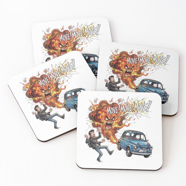 Item preview, Funny Angry Vintage Car Exhaust Flame Explosion - Move Move Move designed and sold by jhgjykuo.
