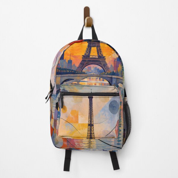 Item preview, Paris Eiffel Tower Sunset – Geometric Abstract Seine River Wall Art designed and sold by GutyzDesignsES.
