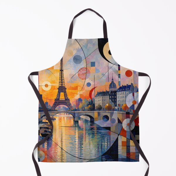Item preview, Paris Eiffel Tower Sunset – Geometric Abstract Seine River Wall Art designed and sold by GutyzDesignsES.