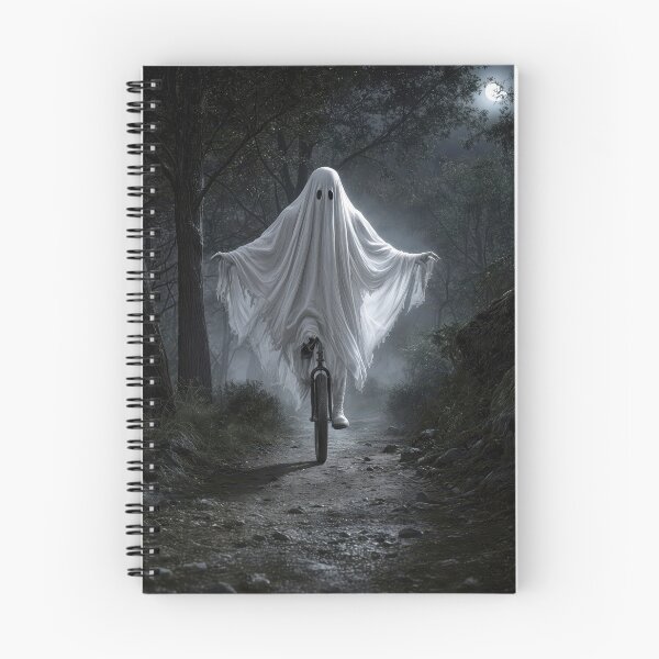 Item preview, Ghost Riding a Unicycle in a Spooky Forest designed and sold by Maria Dryfhout.