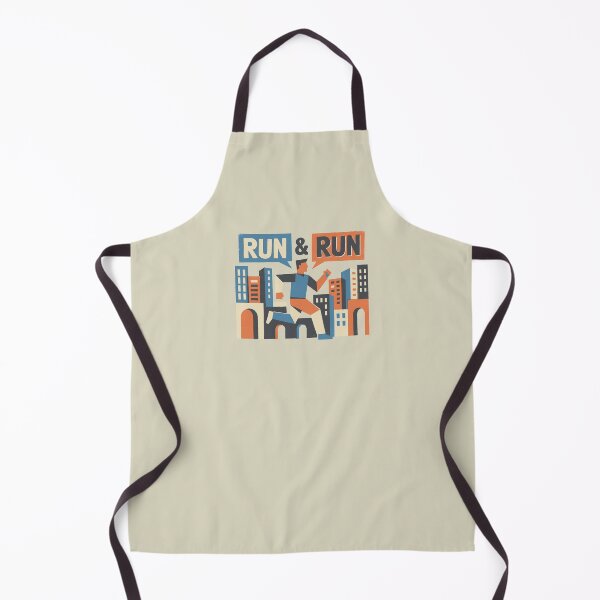 Item preview, Run And Run Urban Runner Mid Century Retro Poster designed and sold by KiwiRider.