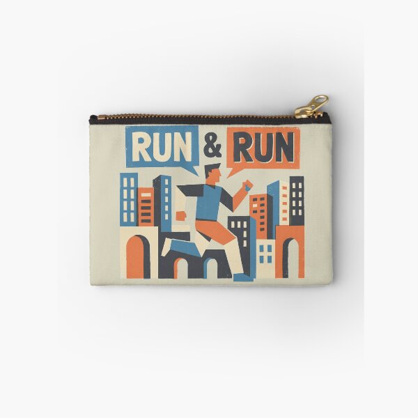 Item preview, Run And Run Urban Runner Mid Century Retro Poster designed and sold by KiwiRider.