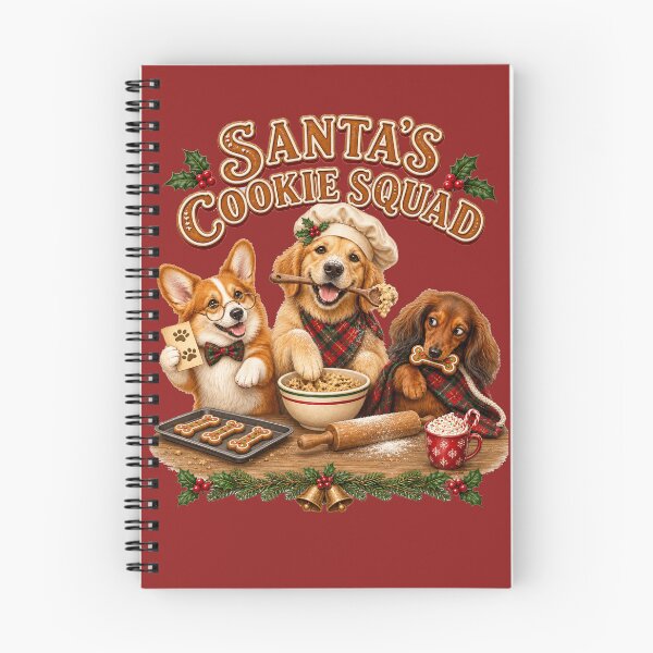 Item preview, Christmas Cookie Crew Santa's Baking Squad Christmas Dogs Holiday Art designed and sold by Cute & Sassy Custom Gifting Boutiques.