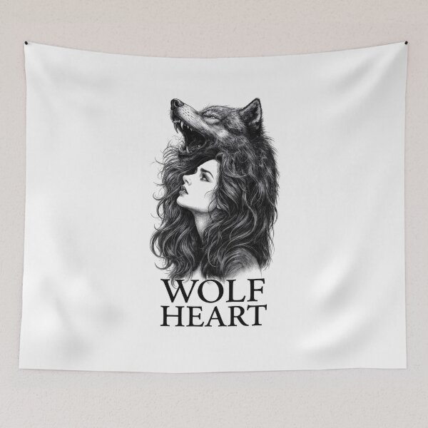 Item preview, Wolf Heart | Wild Spirit | Spiritual Wolf Woman T-Shirt Design` designed and sold by Aliplus+.