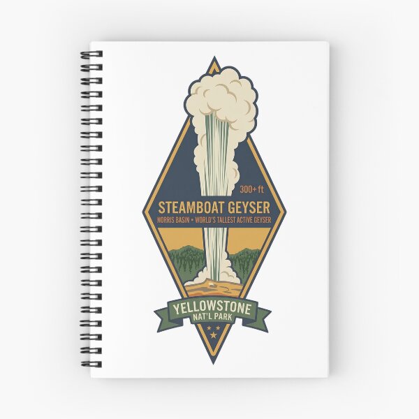 Item preview, Steamboat Geyser Norris Basin Yellowstone National Park Vintage Badge designed and sold by LittleArij.