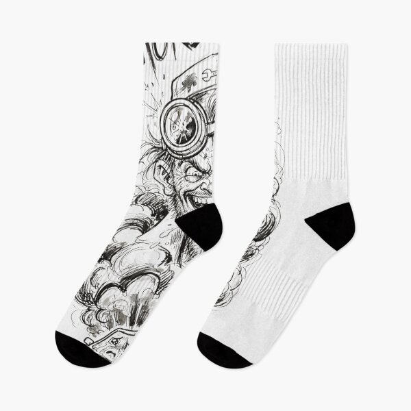 Item preview, Crazy Mechanic Mad Scientist Car Tuning More Power - Black and White Sketch designed and sold by jhgjykuo.
