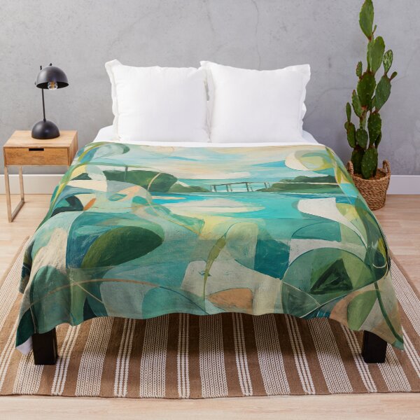 Item preview, Coastal Abstract Landscape – Turquoise Teal Modern Ocean Wall Art designed and sold by GutyzDesignsES.