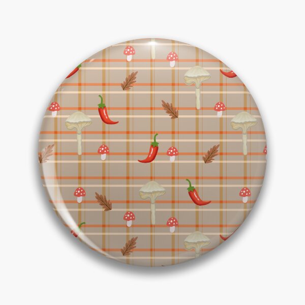 Item preview, Spicy Thanksgiving Chili Pepper Autumn Plaid Pattern designed and sold by FaliushART.
