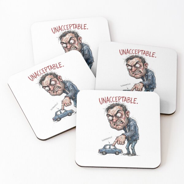 Item preview, Funny Angry Man Pointing Tiny Scratched Car - Unacceptable designed and sold by jhgjykuo.