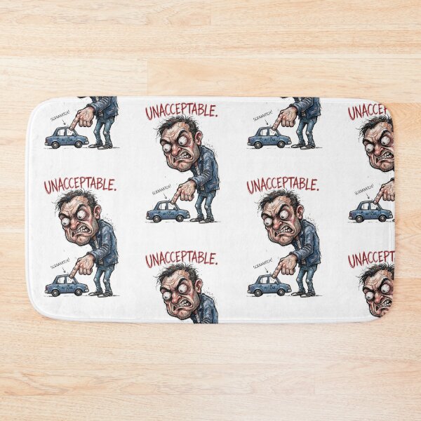 Item preview, Funny Angry Man Pointing Tiny Scratched Car - Unacceptable designed and sold by jhgjykuo.