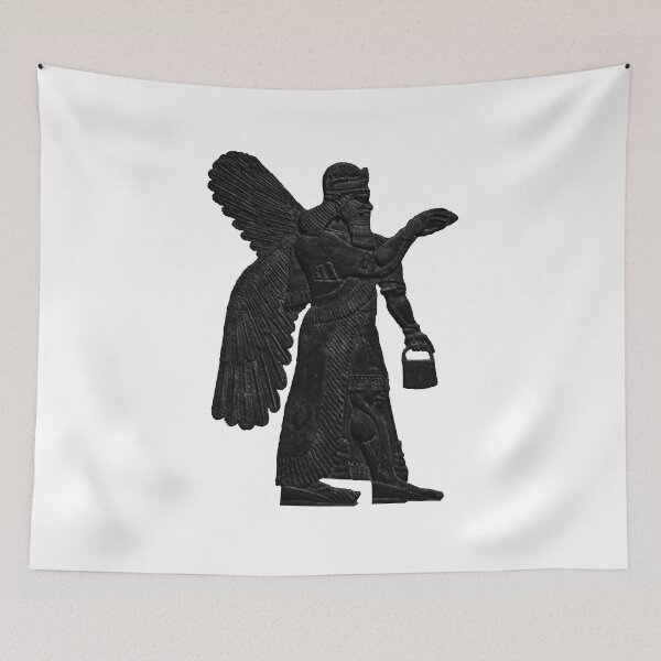 Item preview, Ancient Neo-Assyrian palace relief of a Winged Genie designed and sold by stevepaint.