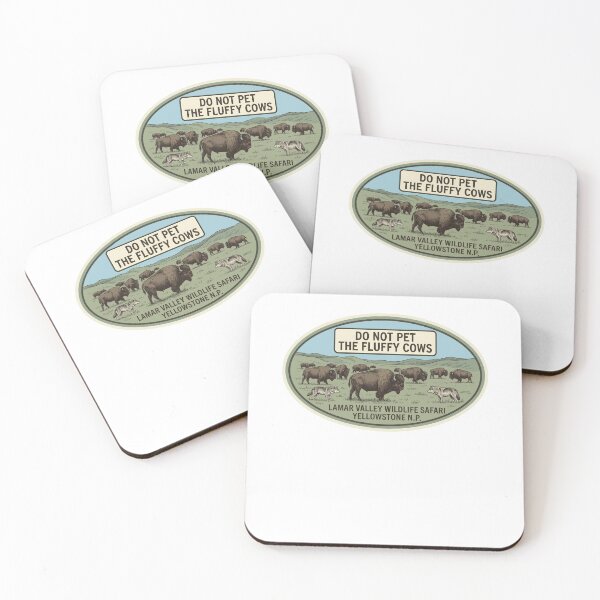 Item preview, Do Not Pet The Fluffy Cows Lamar Valley Yellowstone Bison Wildlife designed and sold by LittleArij.
