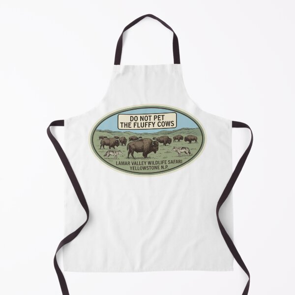 Item preview, Do Not Pet The Fluffy Cows Lamar Valley Yellowstone Bison Wildlife designed and sold by LittleArij.