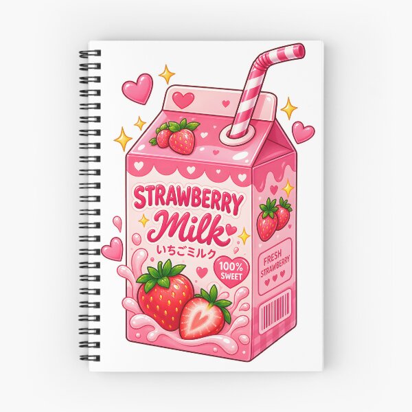 Item preview, Cute Strawberry Milk Kawaii Carton designed and sold by TinyWeird.