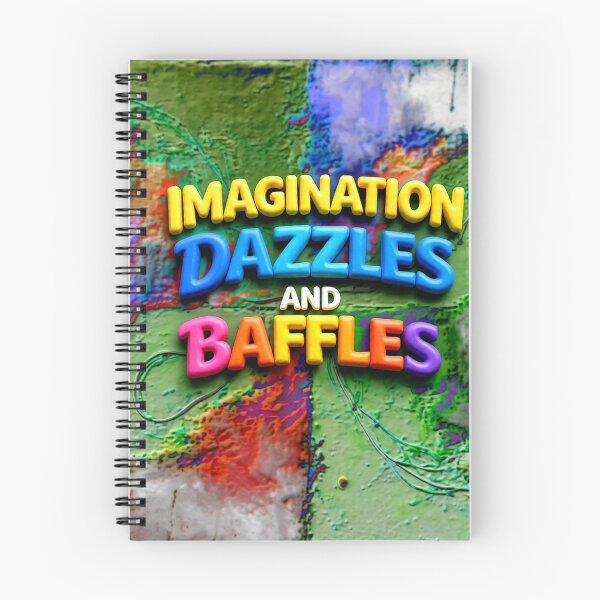 Item preview, Imagination Dazzles and Baffles colorful typographic abstract design designed and sold by SmashingDeals.