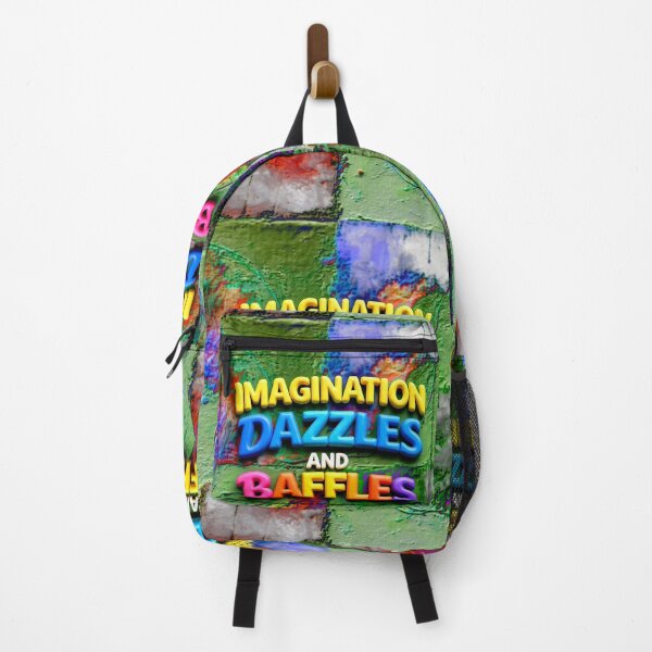 Item preview, Imagination Dazzles and Baffles colorful typographic abstract design designed and sold by SmashingDeals.