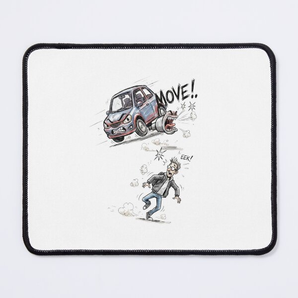 Item preview, Funny Angry Blue Car Screaming Exhaust Megaphone Chasing Pedestrian - Move designed and sold by jhgjykuo.