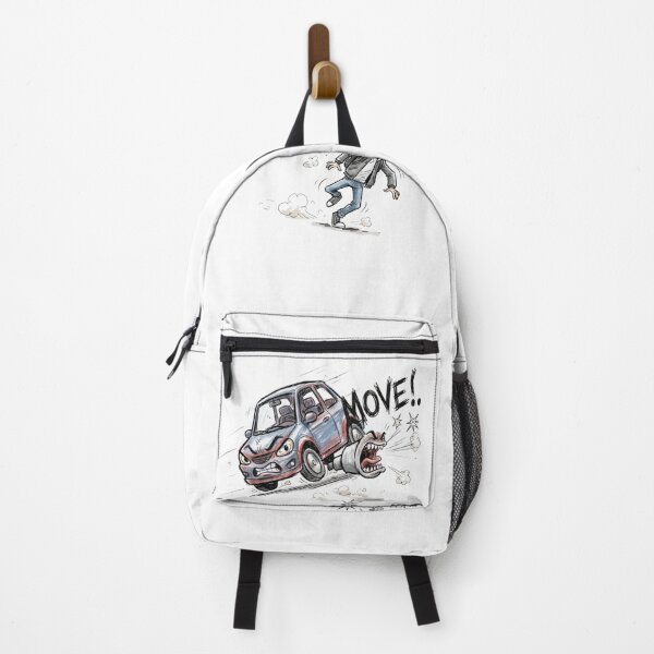 Item preview, Funny Angry Blue Car Screaming Exhaust Megaphone Chasing Pedestrian - Move designed and sold by jhgjykuo.