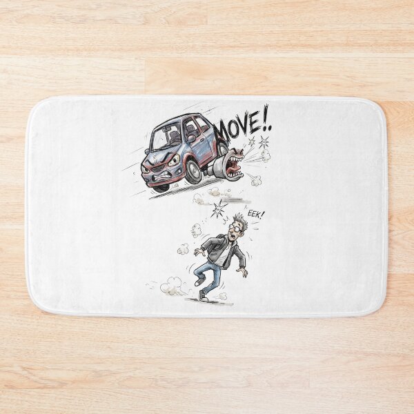 Item preview, Funny Angry Blue Car Screaming Exhaust Megaphone Chasing Pedestrian - Move designed and sold by jhgjykuo.