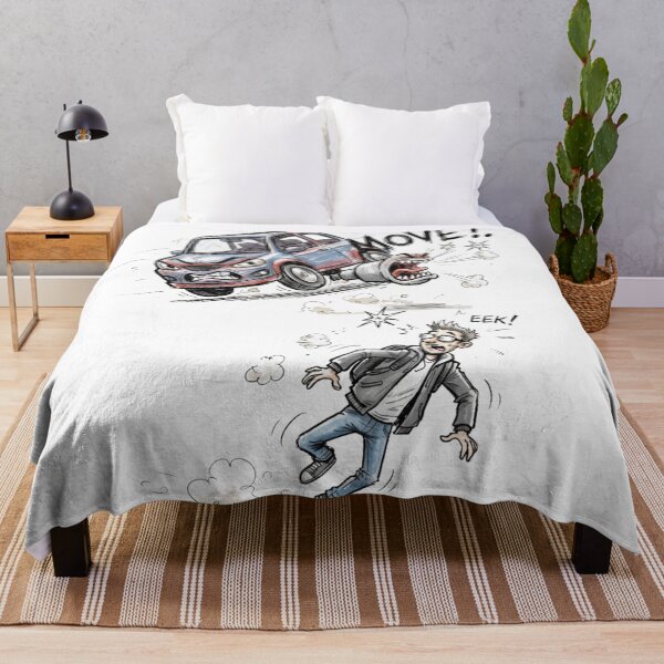 Item preview, Funny Angry Blue Car Screaming Exhaust Megaphone Chasing Pedestrian - Move designed and sold by jhgjykuo.