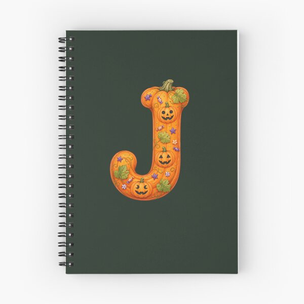 Item preview, Halloween Letter J Monogram – Spooky Jack-O-Lantern Alphabet Initial Design designed and sold by VectorJoy.