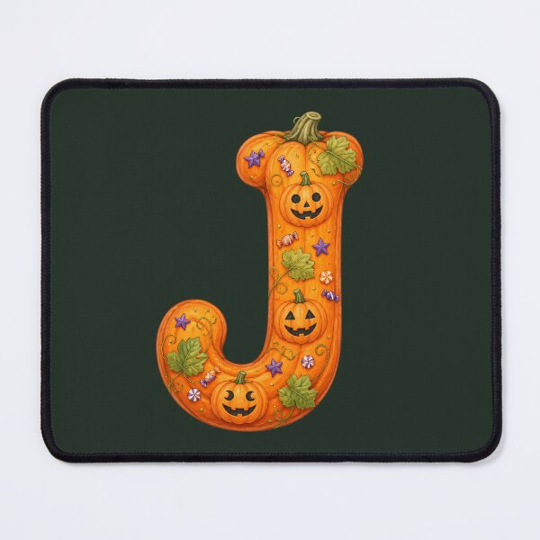 Item preview, Halloween Letter J Monogram – Spooky Jack-O-Lantern Alphabet Initial Design designed and sold by VectorJoy.