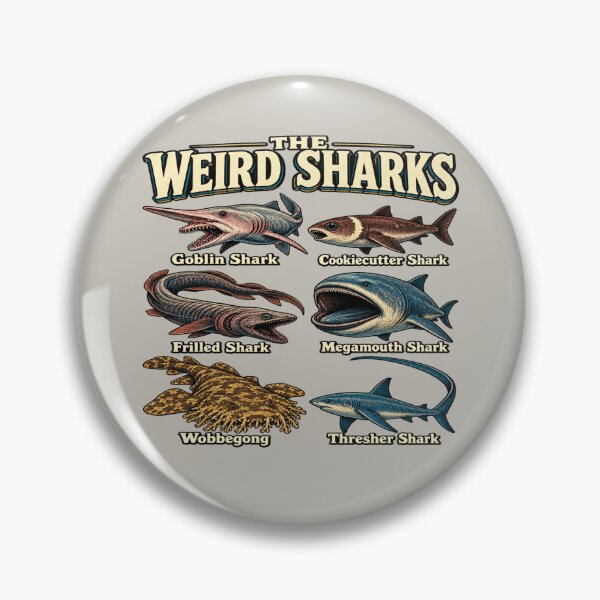 Item preview, The Weird Sharks for Marine Biology Fans designed and sold by POD DYNASTY | Original Print On Demand T-Shirt Graphics.