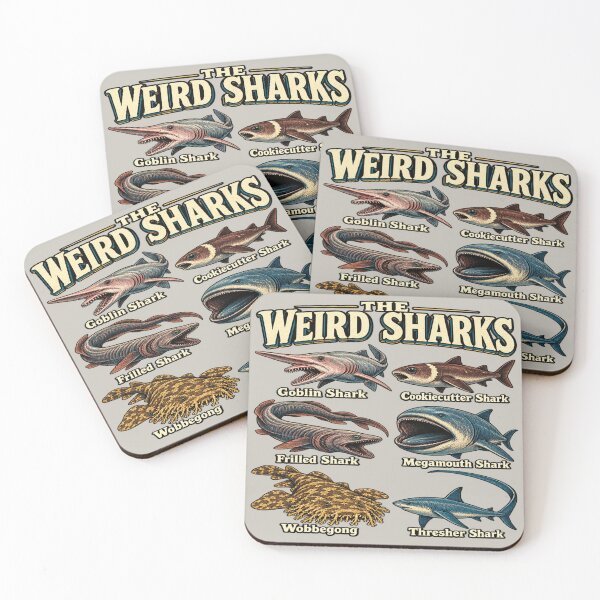 Item preview, The Weird Sharks for Marine Biology Fans designed and sold by POD DYNASTY | Original Print On Demand T-Shirt Graphics.