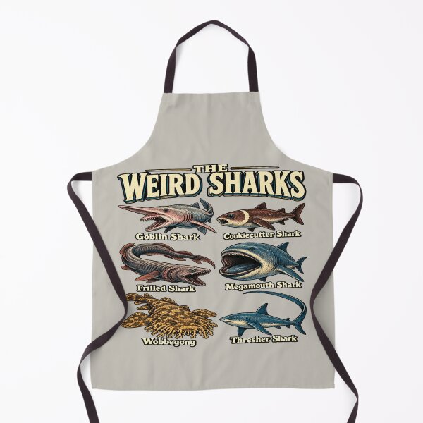Item preview, The Weird Sharks for Marine Biology Fans designed and sold by POD DYNASTY | Original Print On Demand T-Shirt Graphics.