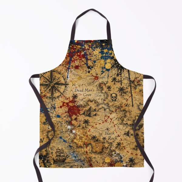 Item preview, Pirate Treasure Map Mixed Media Art designed and sold by THE SPLATTERED HAUS BY SAGE BANKS.