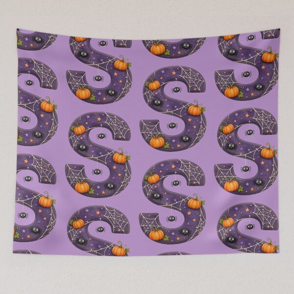Item preview, Halloween Letter S Monogram – Spooky Skeleton Alphabet Initial Design designed and sold by VectorJoy.