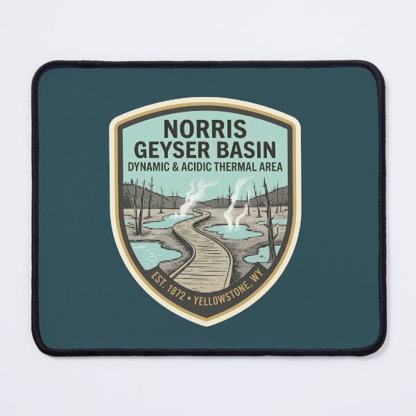 Item preview, Norris Geyser Basin Thermal Springs Yellowstone National Park Shield designed and sold by LittleArij.