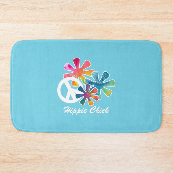 Item preview, Hippie Chick, Hippies, 60's, Retro Tie-Dye Flowers Peace Sign designed and sold by classic car craze.