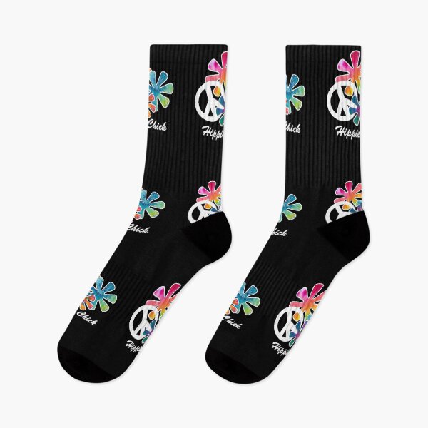 Item preview, Hippie Chick, Hippies, 60's, Retro Tie-Dye Flowers Peace Sign designed and sold by classic car craze.