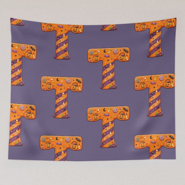 Item preview, Halloween Letter T Monogram – Spooky Trick Alphabet Initial Design designed and sold by VectorJoy.
