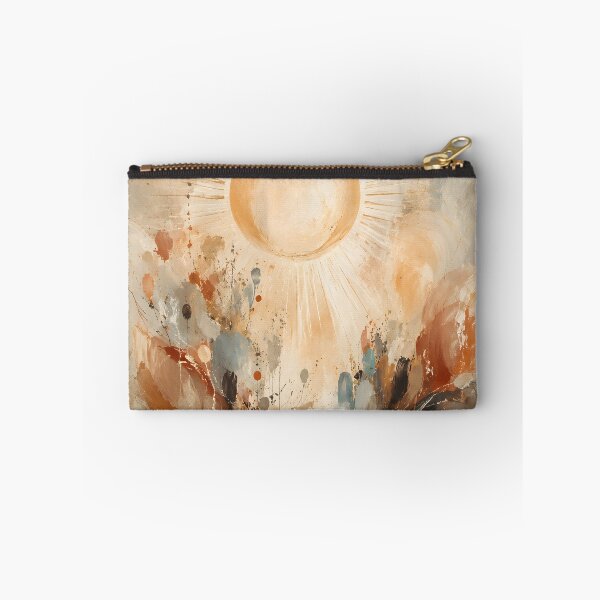 Item preview, Abstract Sunrise Landscape – Boho Neutral Mountain Wall Art in Terracotta & Blue designed and sold by GutyzDesignsES.