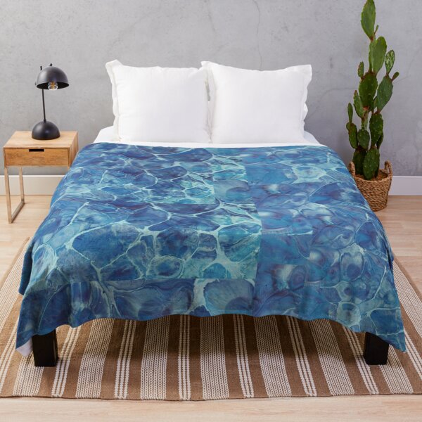 Item preview, Blue Water Waves Underwater Ocean Aesthetic Pattern designed and sold by NikBrin Prevail .