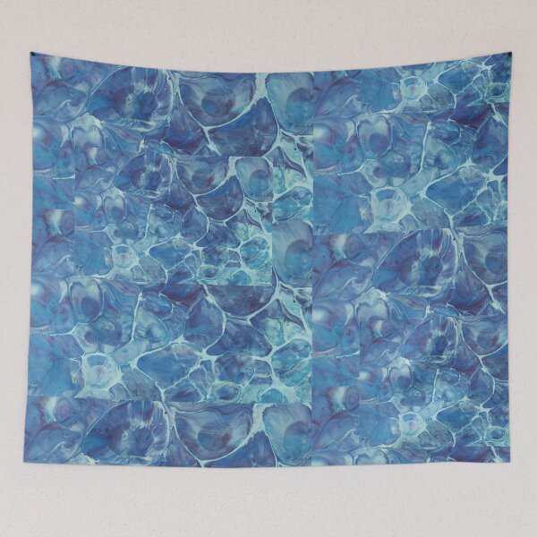 Item preview, Blue Water Waves Underwater Ocean Aesthetic Pattern designed and sold by NikBrin Prevail .