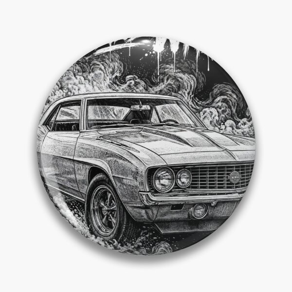 Item preview, Rod and Wheels Classic Muscle Car Burnout designed and sold by WeirdWheeledArt.
