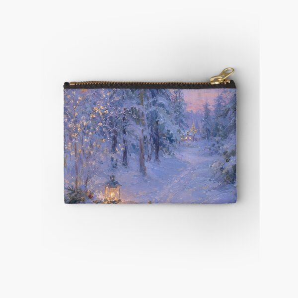 Item preview, Cozy Winter Forest Sled – Glowing Lantern Snowy Christmas Landscape designed and sold by GutyzDesignsES.