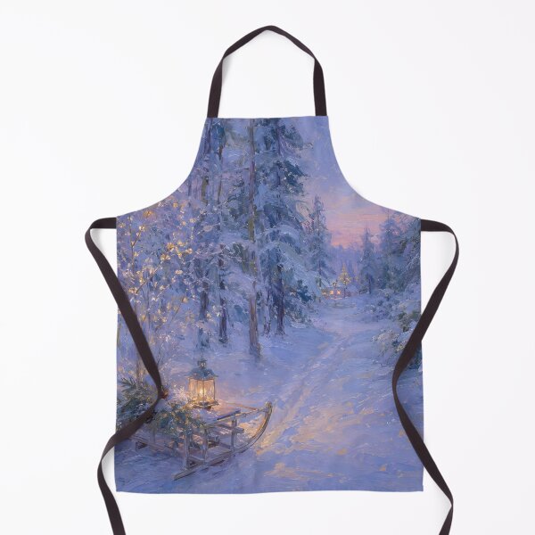 Item preview, Cozy Winter Forest Sled – Glowing Lantern Snowy Christmas Landscape designed and sold by GutyzDesignsES.
