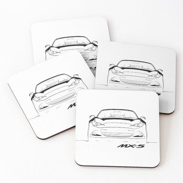 Item preview, Mazda MX-5 Miata front silhouette essential designed and sold by blackdogshop.