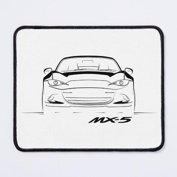 Item preview, Mazda MX-5 Miata front silhouette essential designed and sold by blackdogshop.