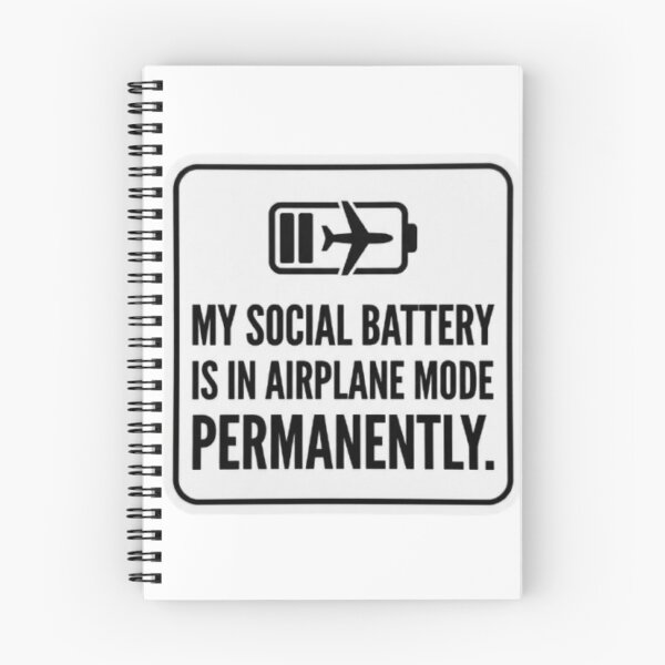 Item preview, My Social Battery Airplane Mode Introvert Funny Sarcastic  designed and sold by ProjectNoah.